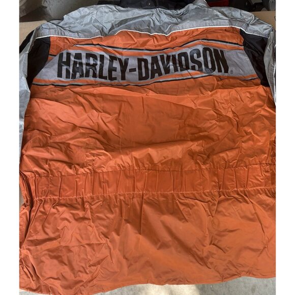 Harley Davidson Mens Medium Nylon Motorcycle Biker Jacket Black Orange /Lg Pants - Picture 5 of 12